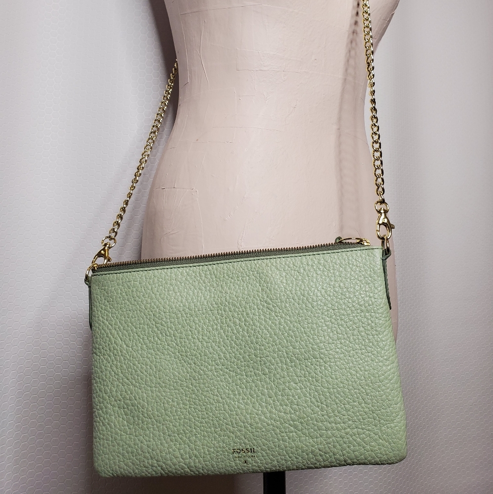 Fossil Mint green crossbody bag